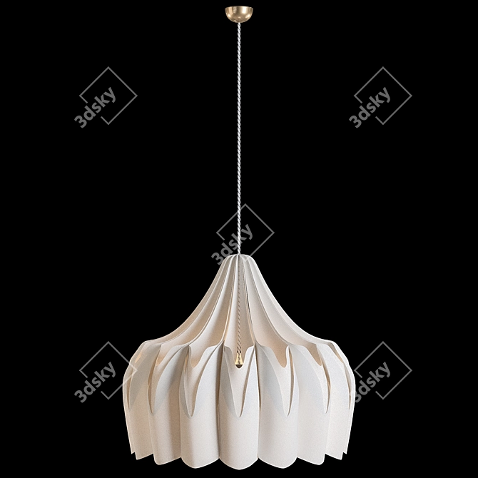 Flower Shape Pendant Light 3D model image 4