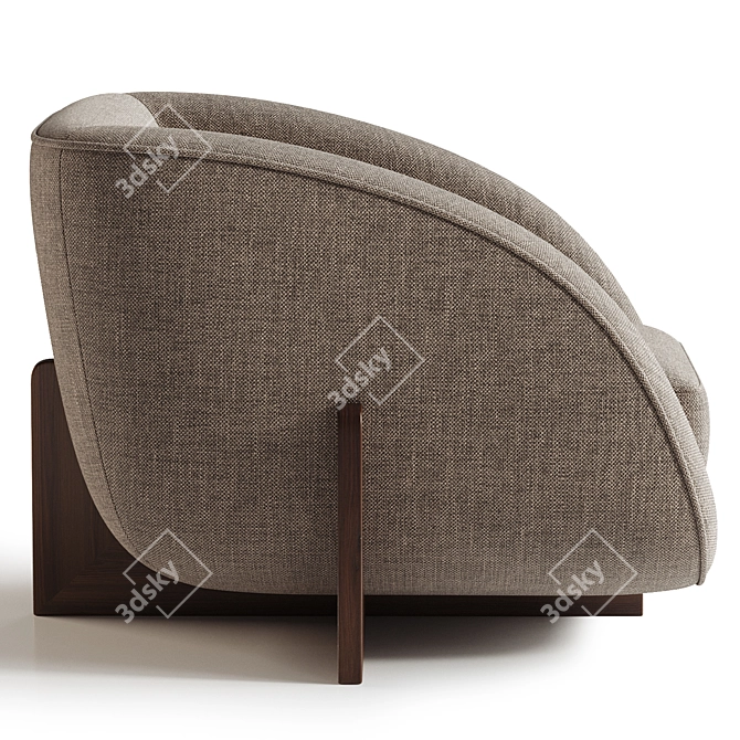 Contemporary Moriah Chair: Torrance Rock 3D model image 3