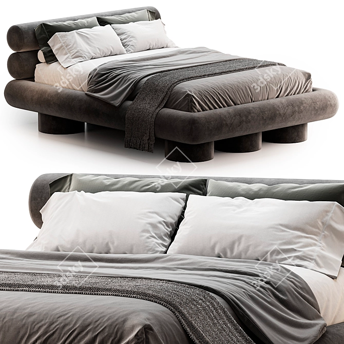 Modern Low Profile Dip Bed 3D model image 1