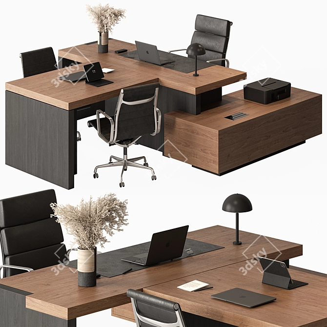 Executive Manager Desk - Office Furniture 3D model image 1