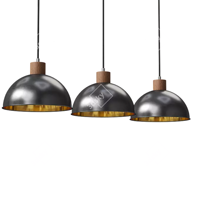 Hand-Painted Lindby Durbis Pendant Light 3D model image 3