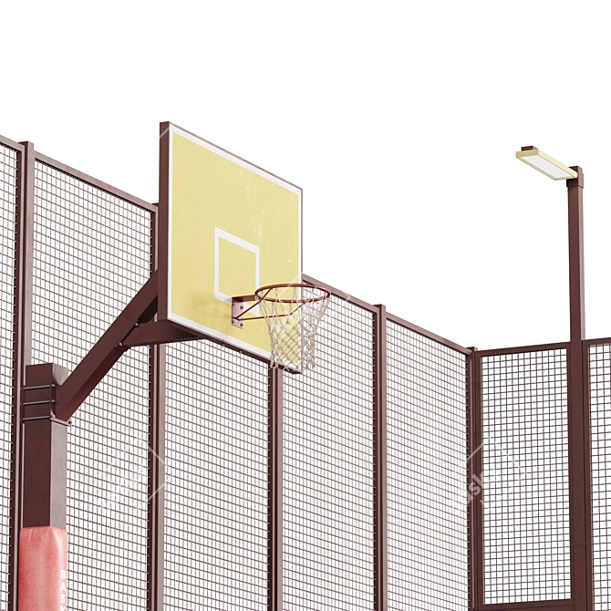 Ultimate Street Basketball Court 3D model image 6