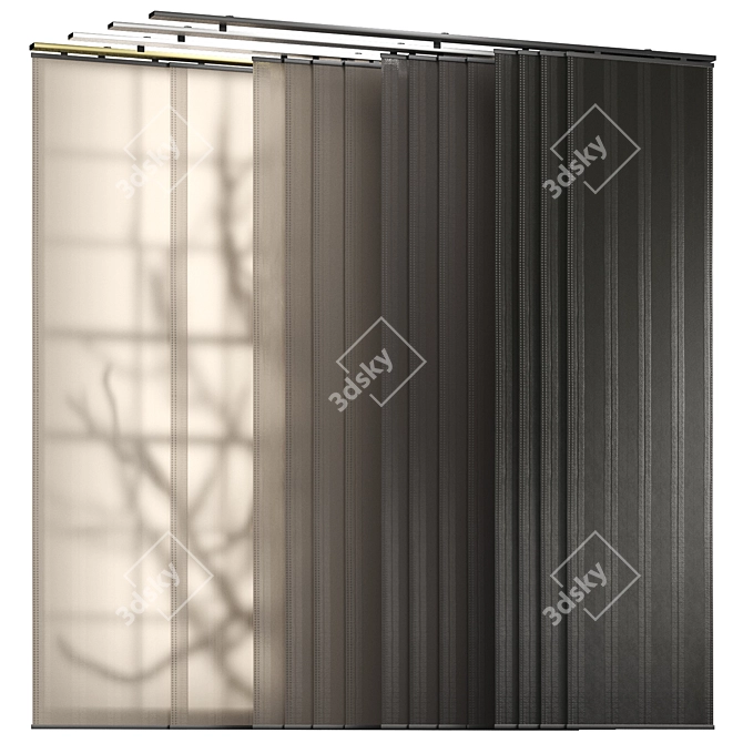 ShadowPlay Vertical Blinds 02 3D model image 1