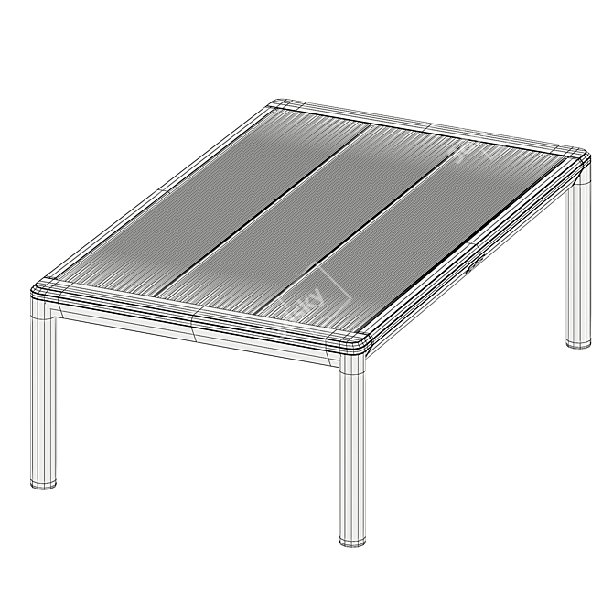 Elegant Apache Coffee Table 3D model image 5