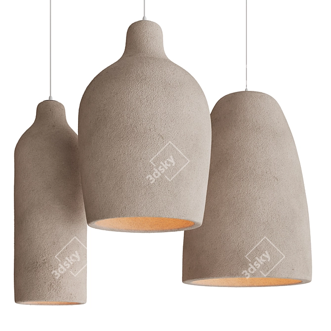 Japanese Wabi Sabi Pendant Lights 3D model image 6