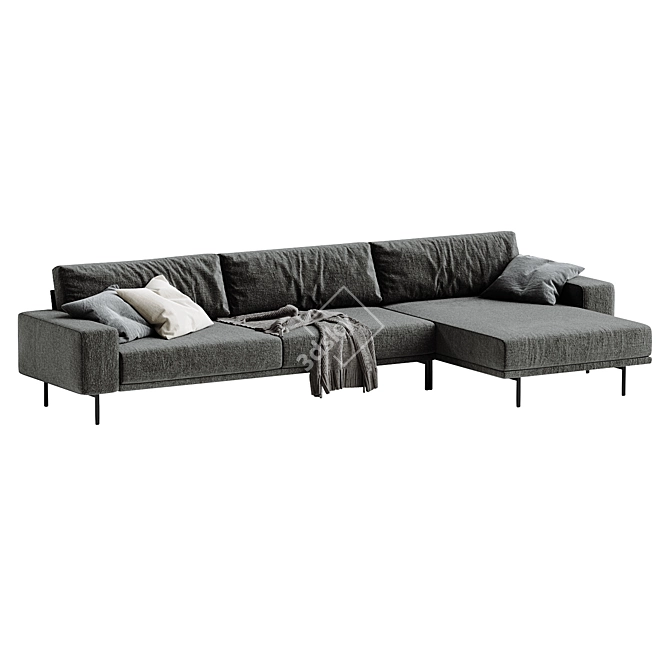 Modern 3D Max Piu Sofa 3D model image 8