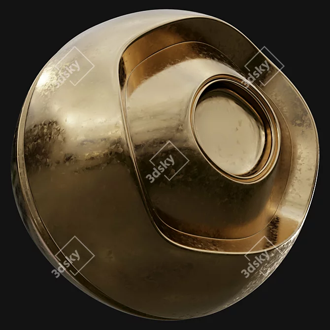 PBR Seamless Gold Materials Pack 3D model image 2