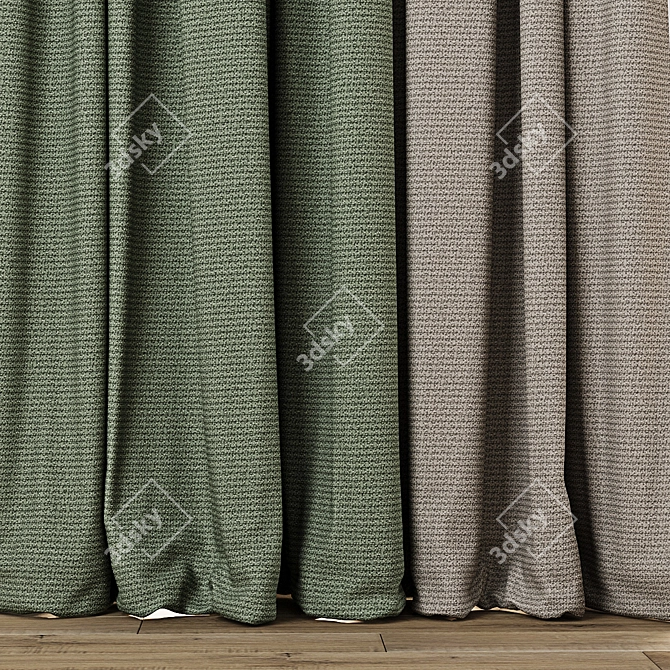 Curtain Model Bundle Set 3D model image 1