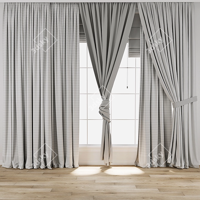 Curtain Model Bundle Set 3D model image 2