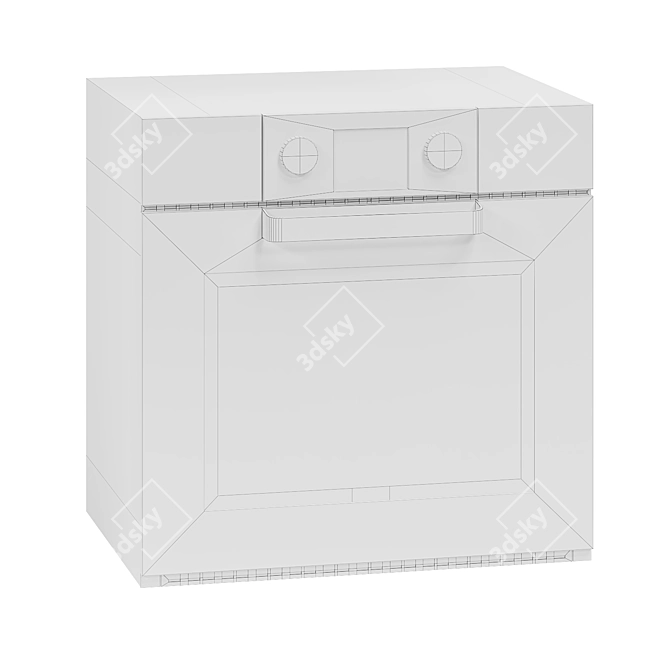 Icon Steel Built-In Oven 3D model image 2