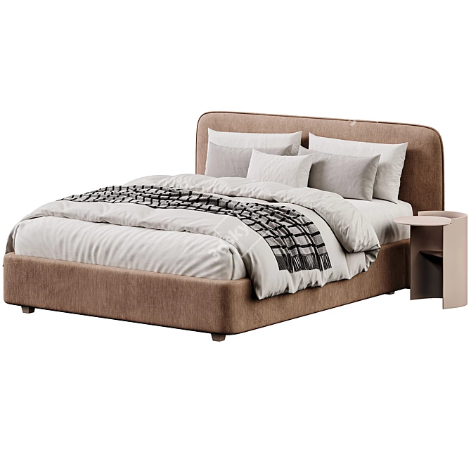 Barry Bed with Storage: Modern Design 3D model image 1