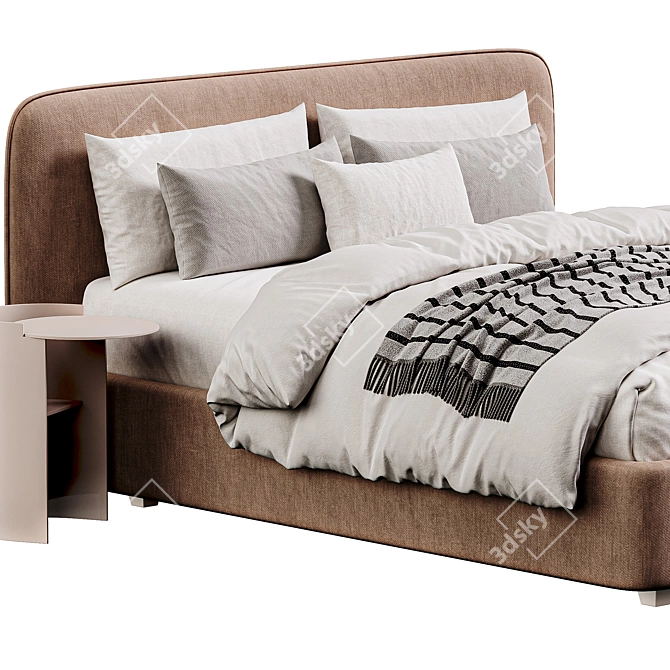 Barry Bed with Storage: Modern Design 3D model image 3