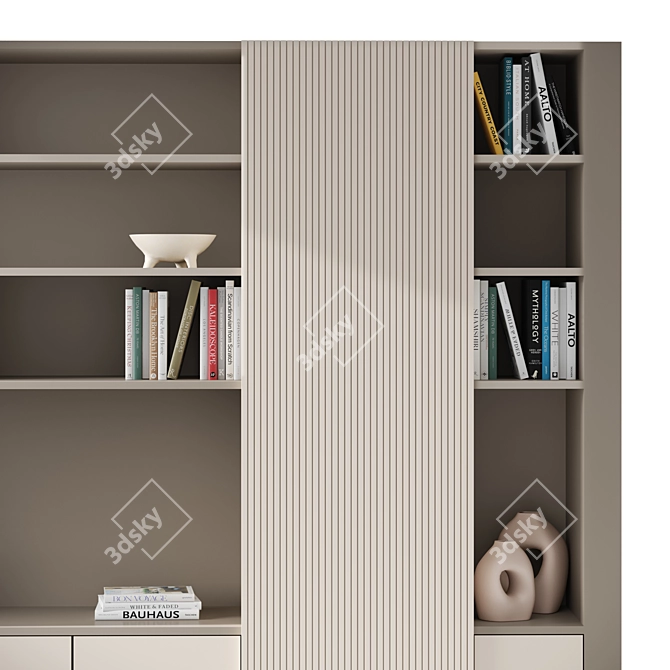 Modern Centric Bookcase Furniture 3D model image 3