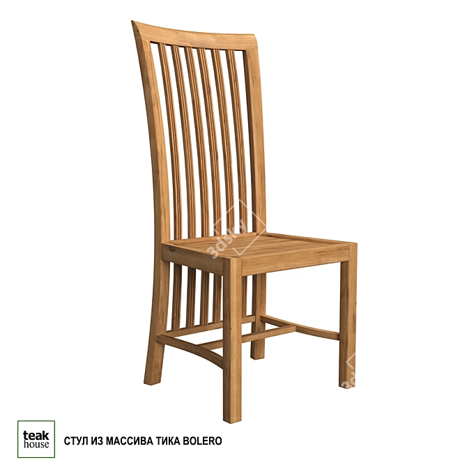 BOLERO Teak Wood Chair 3D model image 1