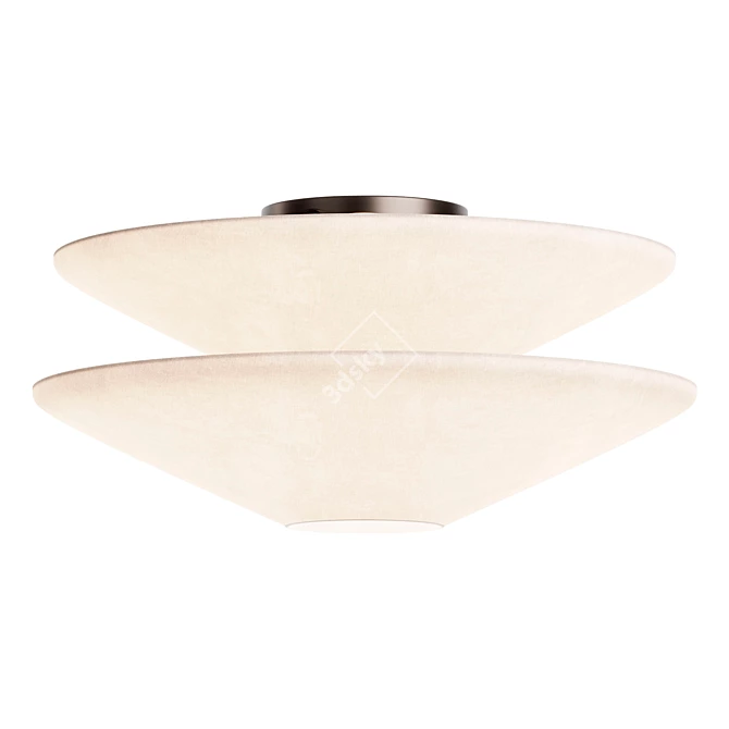 Modern Gull Flush Mount Lighting 3D model image 1