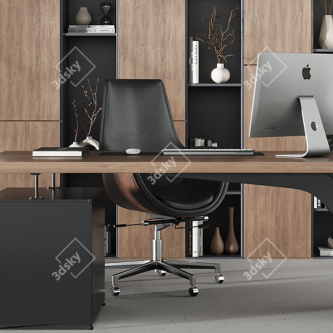 Modern Office Set Furniture 2016 3D model image 2