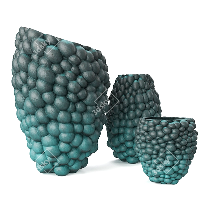 Bubble Vases Set, Contemporary Design 3D model image 4