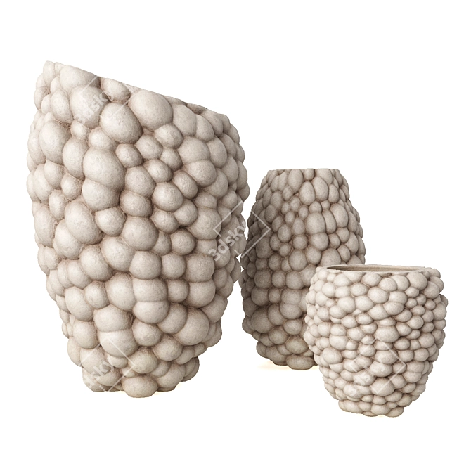 Bubble Vases Set, Contemporary Design 3D model image 6