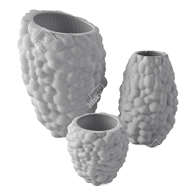 Bubble Vases Set, Contemporary Design 3D model image 7