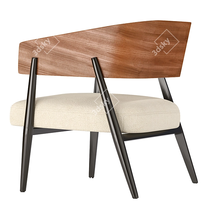 Contemporary Aria Chair Ensemble 3D model image 3