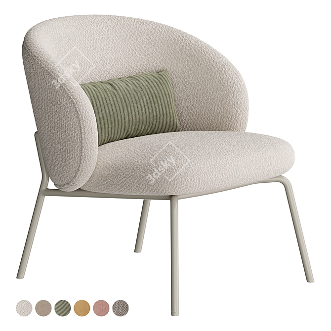 Boconcept Princeton Lounge Chair, Modern Comfort 3D model image 1