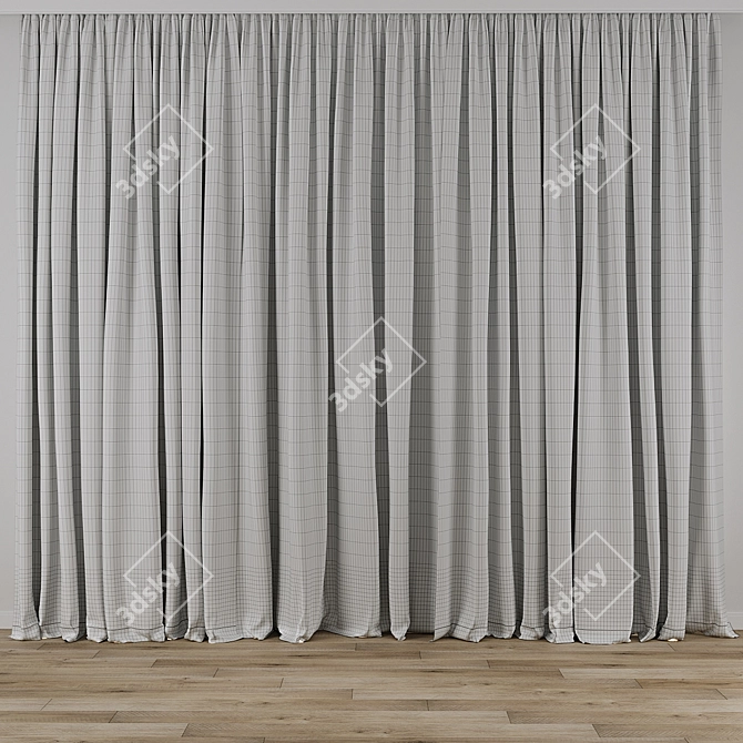 3D Curtain Model Archive Kit 3D model image 3