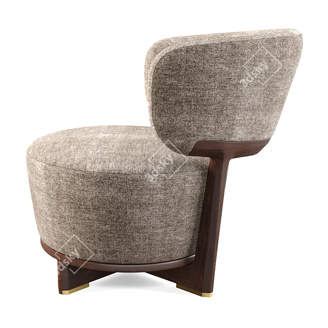 Luxury Lounge Armchair - 3D Model 3D model image 4