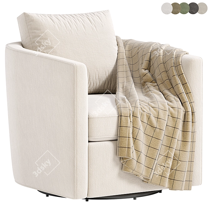 Modern Swivel Accent Chair - 2015 3D model image 1