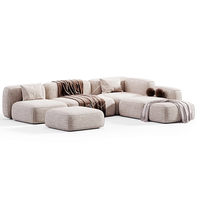 Modular Hippo Sofa by Mano 3D model image 2