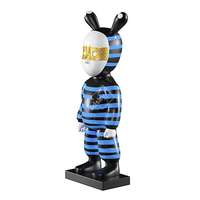 Title: Bandit Polymeric Designer Statue 3D model image 3