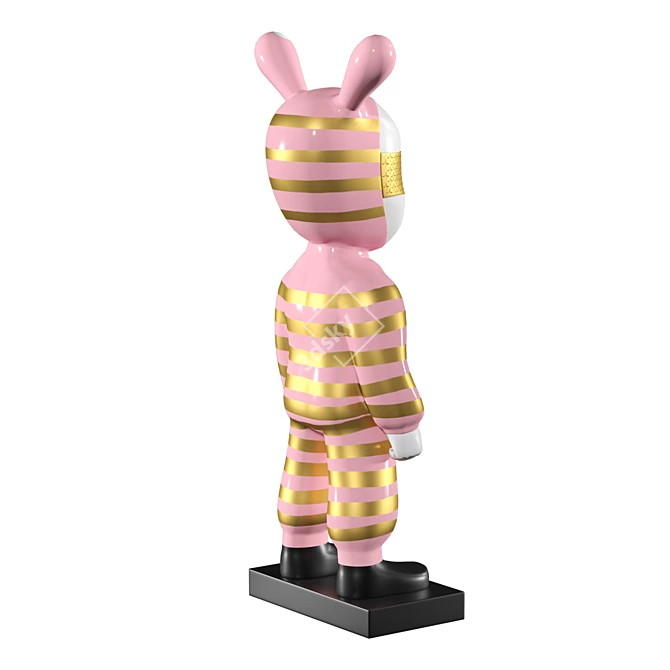 Title: Bandit Polymeric Designer Statue 3D model image 4