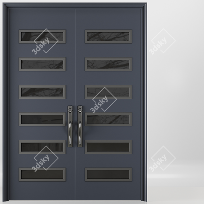 Modern Entrance Door Set 68 3D model image 1