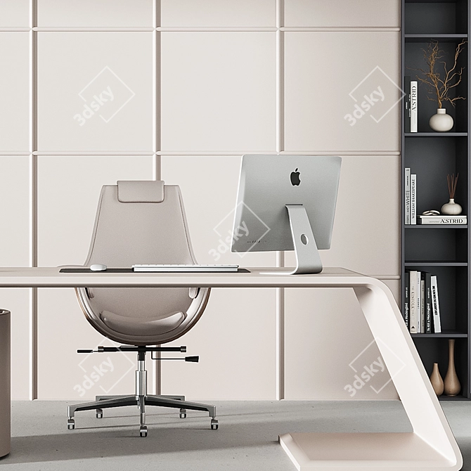 Modern Office Set Furniture Kit 3D model image 5