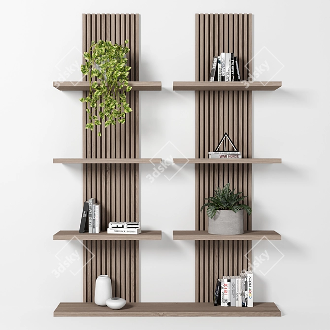 Modern Modular Display Shelf 3D model image 2