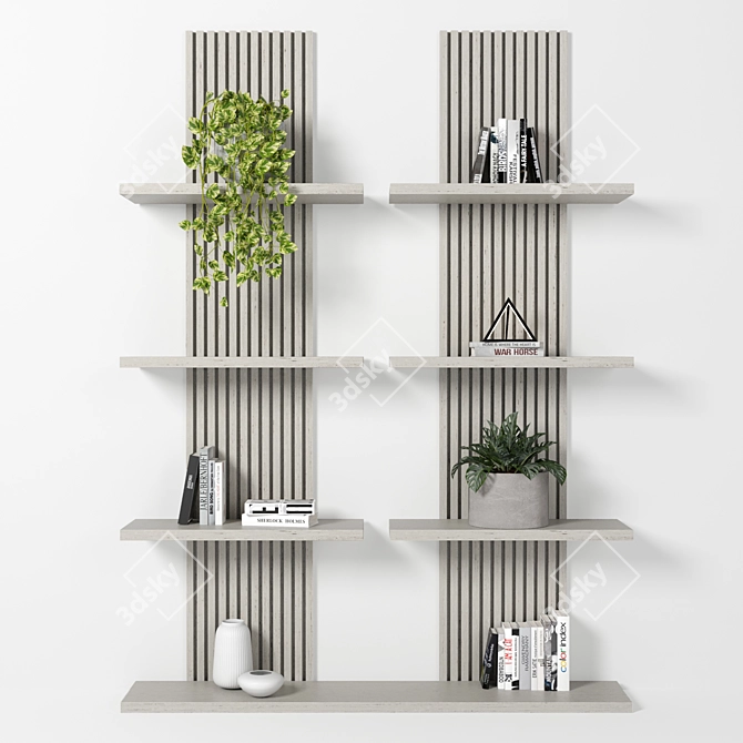 Modern Modular Display Shelf 3D model image 3