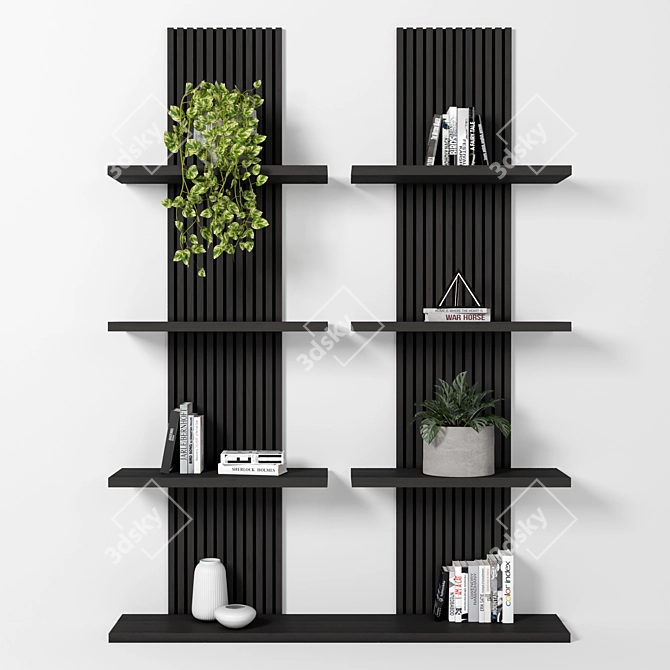 Modern Modular Display Shelf 3D model image 4