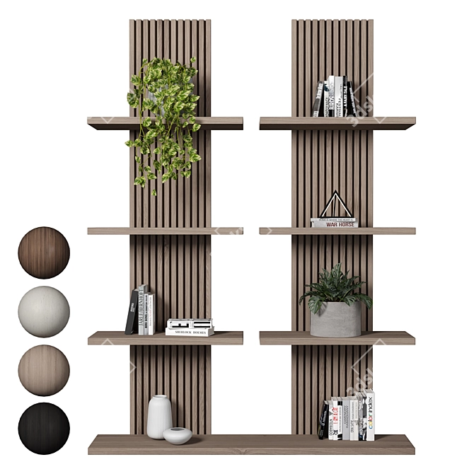 Modern Modular Display Shelf 3D model image 8