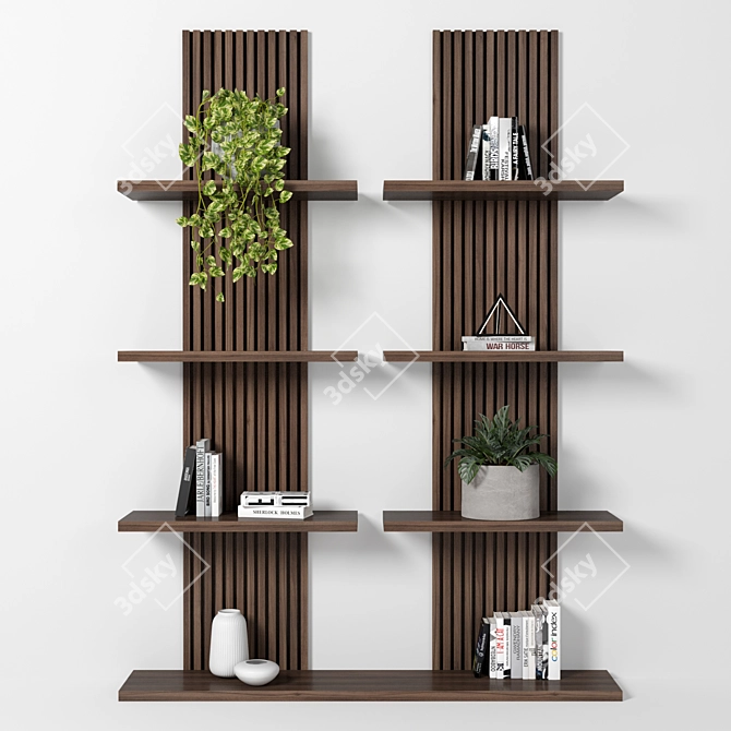 Modern Modular Display Shelf 3D model image 9