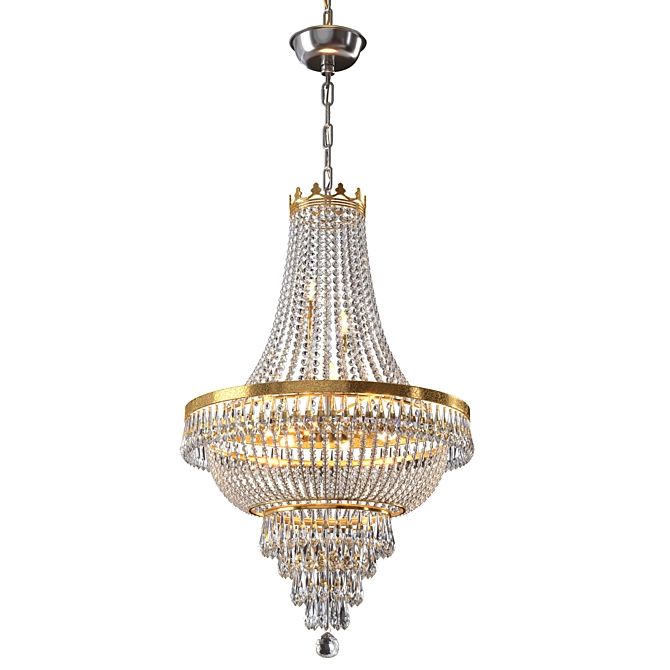 French Crystal Chandelier by kangten 3D model image 1