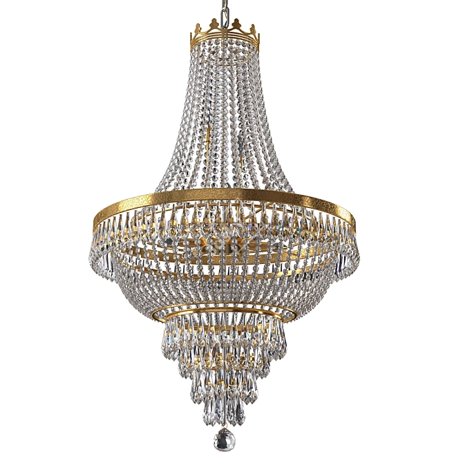 French Crystal Chandelier by kangten 3D model image 2