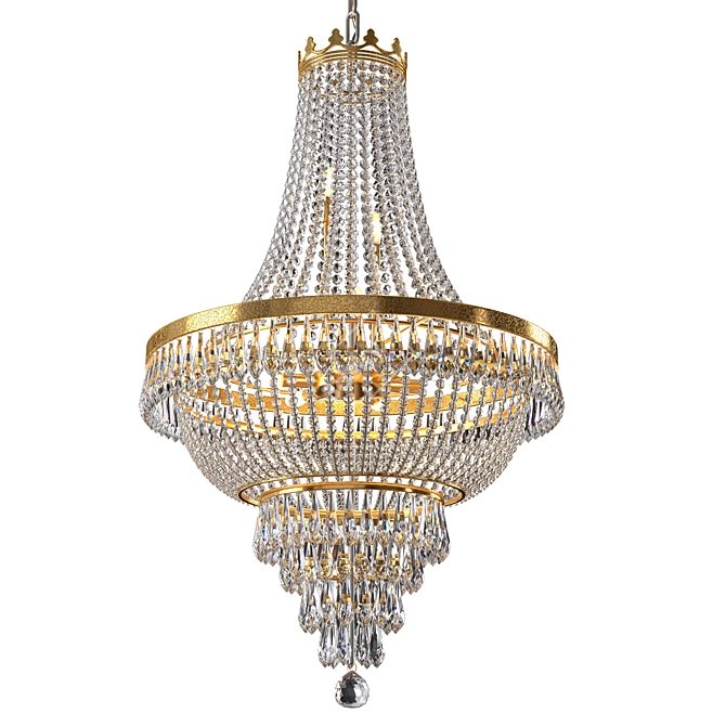 French Crystal Chandelier by kangten 3D model image 4