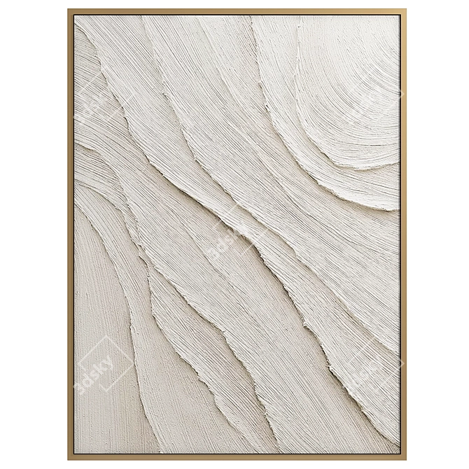 Minimalist Elegance Wabi Sabi Wall Art 3D model image 1