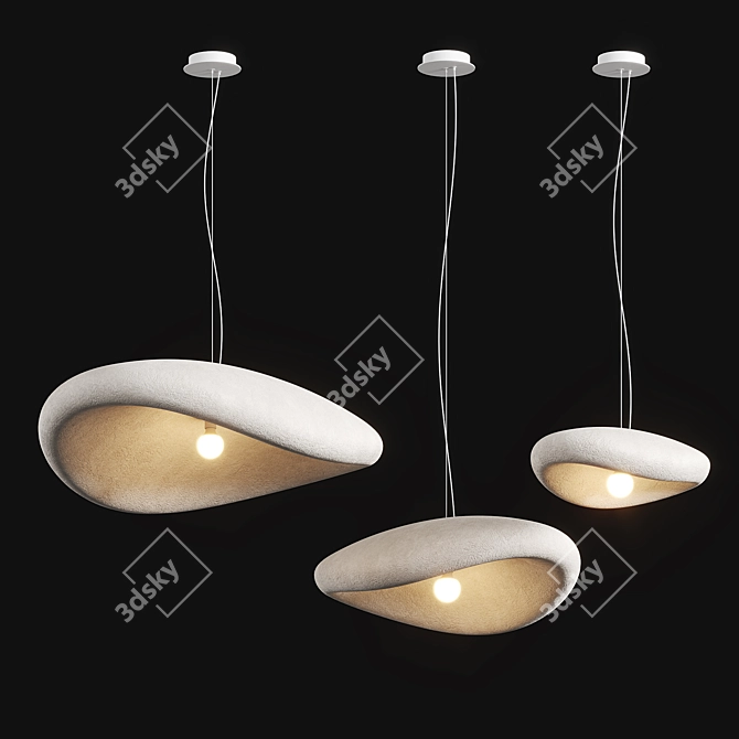 Wabi Sabi Pendant Chandelier  3D model image 3