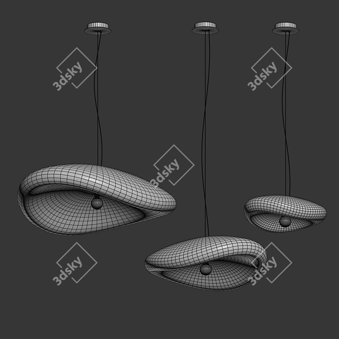 Wabi Sabi Pendant Chandelier  3D model image 4