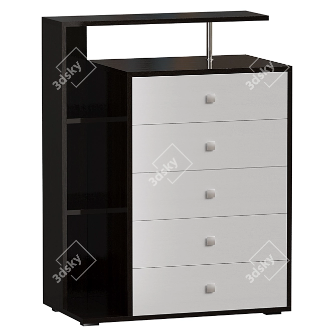 Elegant Camellia Chest of Drawers 3D model image 4