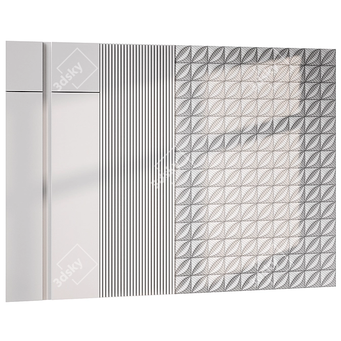 Minimalist 3D Wall Panel Set 3D model image 3