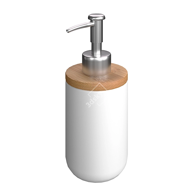 Bamboo Bathroom Accessory Set 3D model image 3