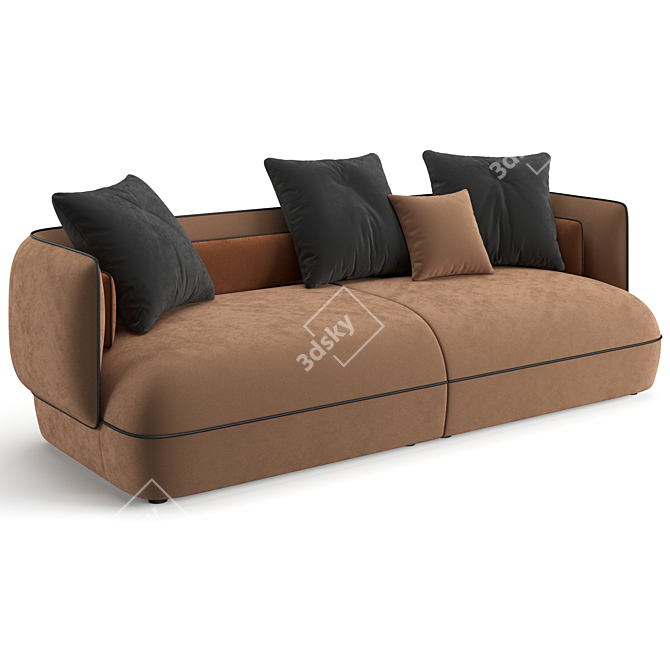 Trussardi Nebula Sofa 254 cm 3D model image 4