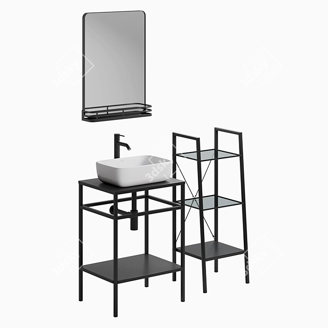 Bathroom Furniture Set Mart Ferro 3D model image 1