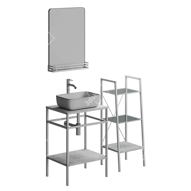 Bathroom Furniture Set Mart Ferro 3D model image 4